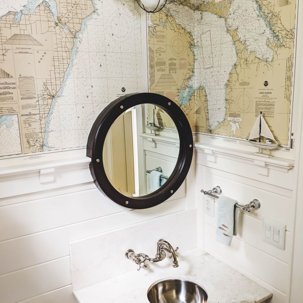 Nautical Powder Room: Nail a Chic, Not Kitschy Look - Anchored In Elegance