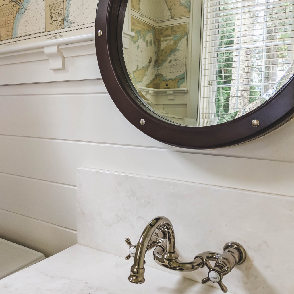 Nautical Powder Room: Nail a Chic, Not Kitschy Look - Anchored In Elegance