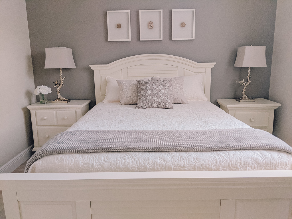 how to decorate above the bed