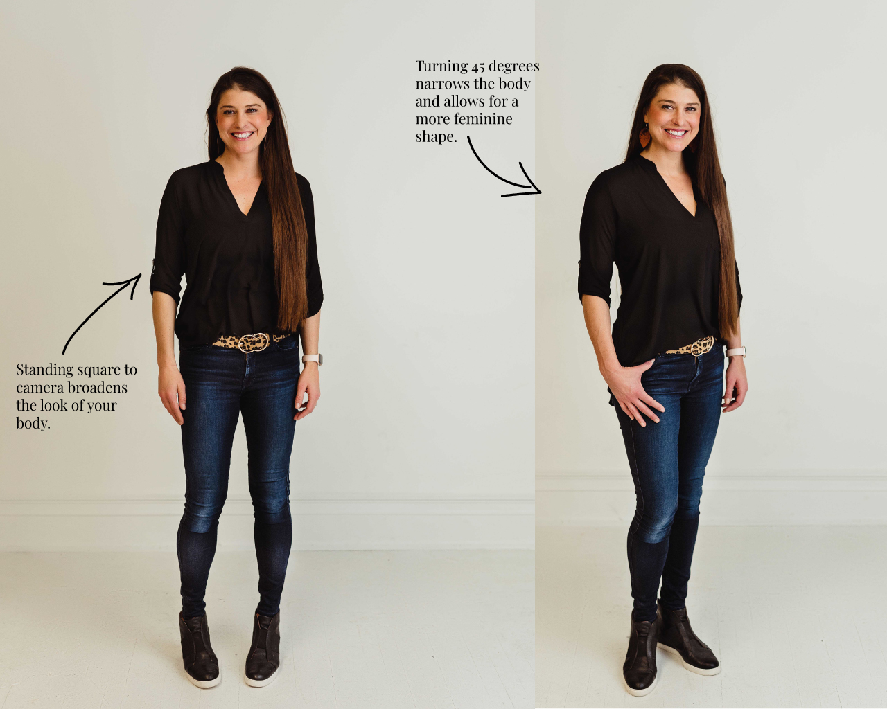how to pose: 7 ways to look better on camera instantly