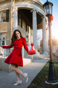 holiday party outfit ideas - red dress