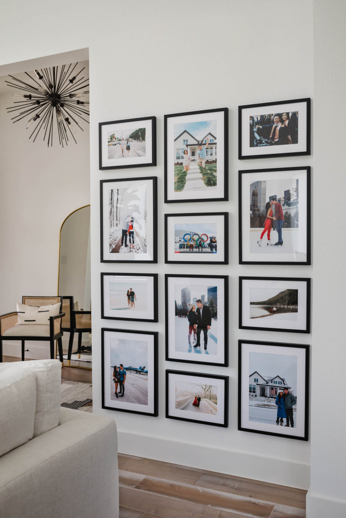 custom gallery wall matching frames