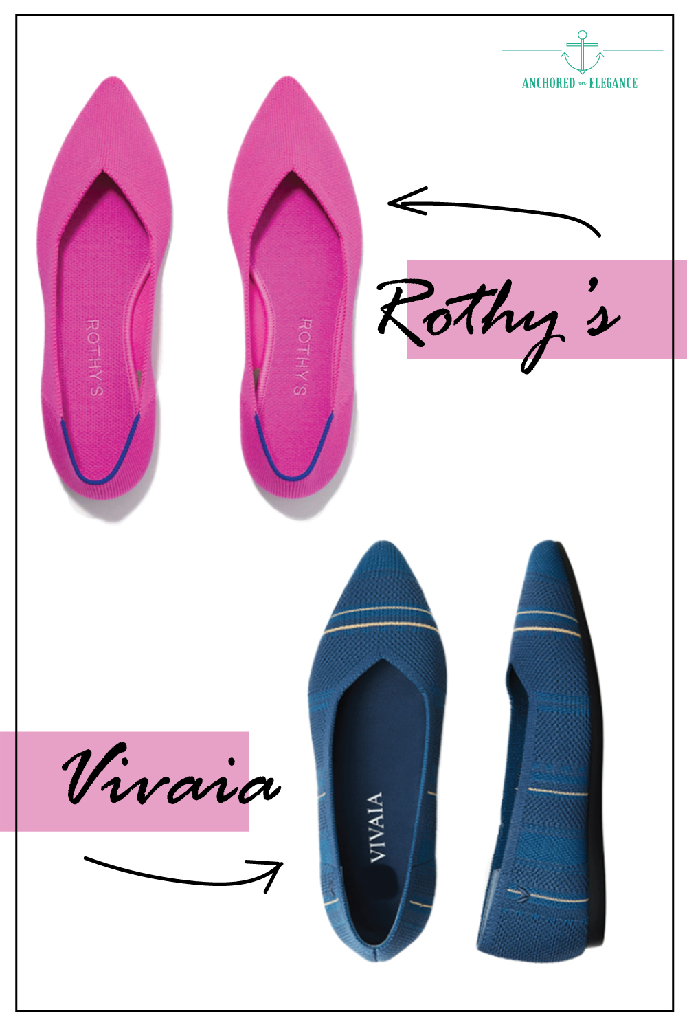 rothys vs vivaia side by side comparison