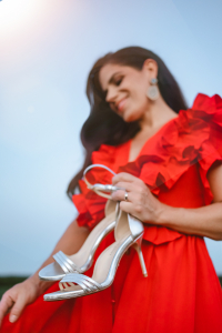 Chicwish dresses ruffled red with