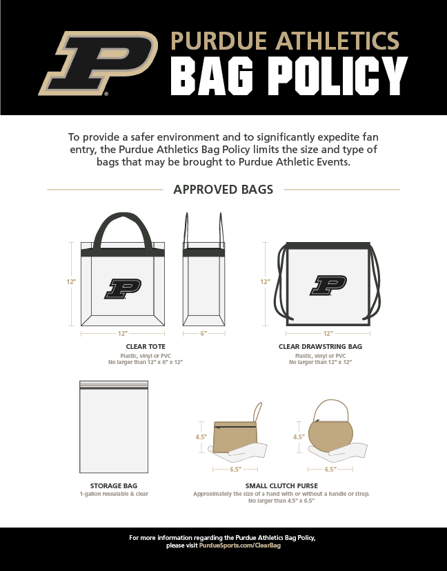 Purdue bag policy
