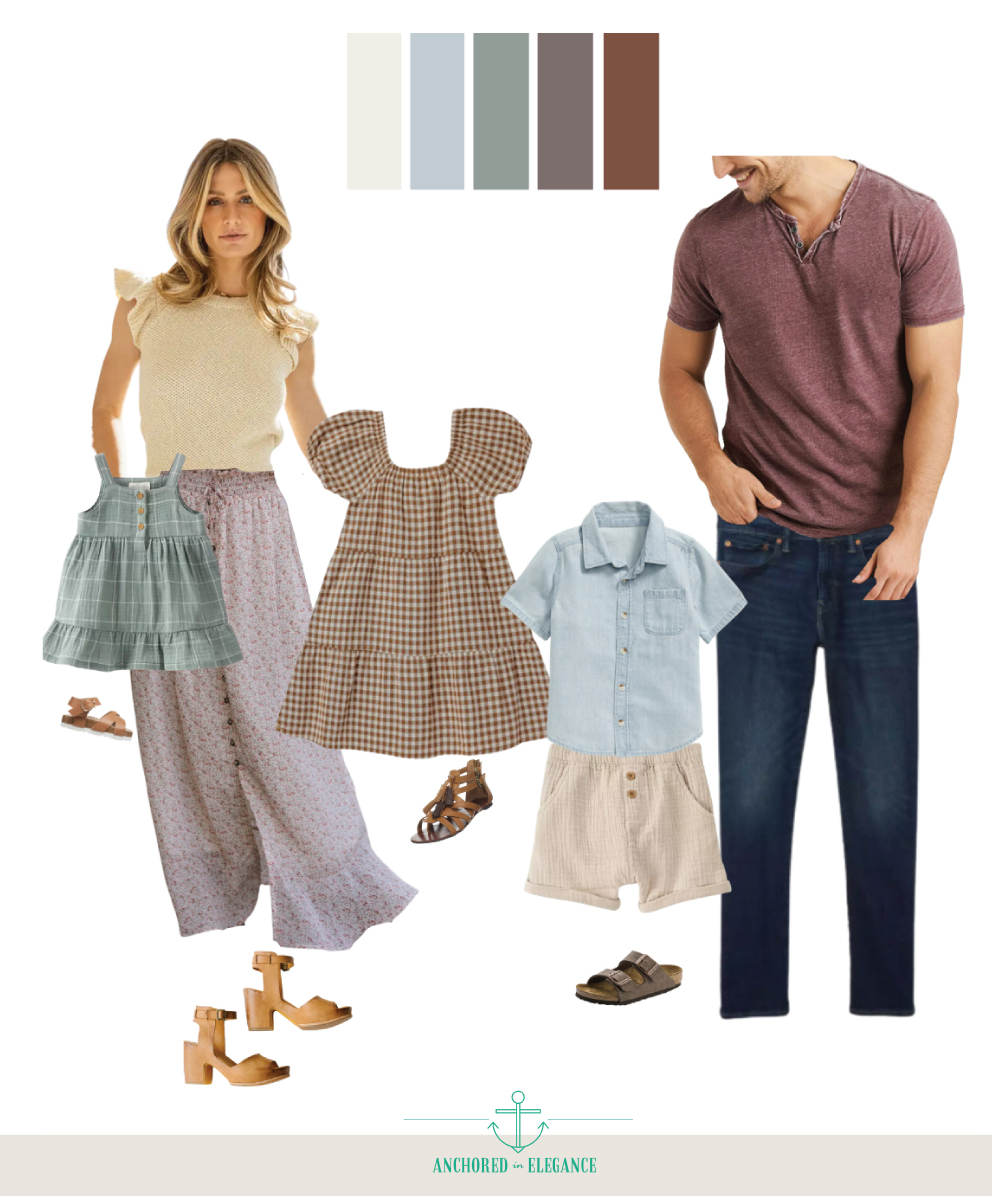 summer family photo outfit color schemes