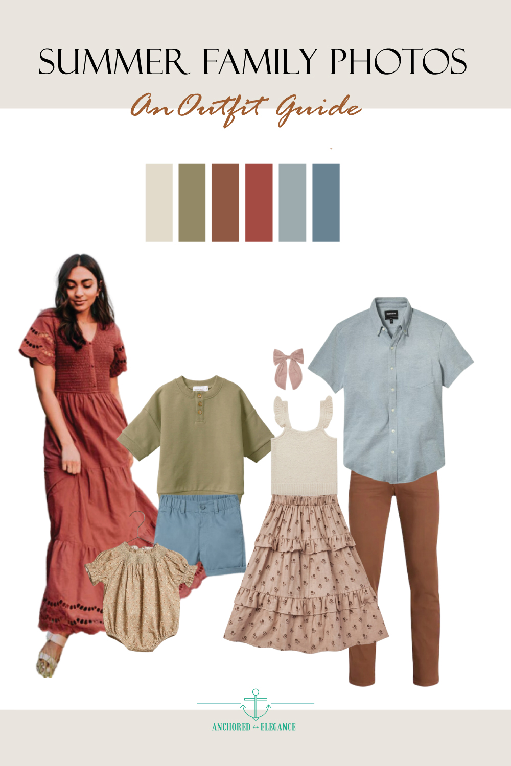 Summer Family Photo Outfits - A Style Guide - Anchored In Elegance