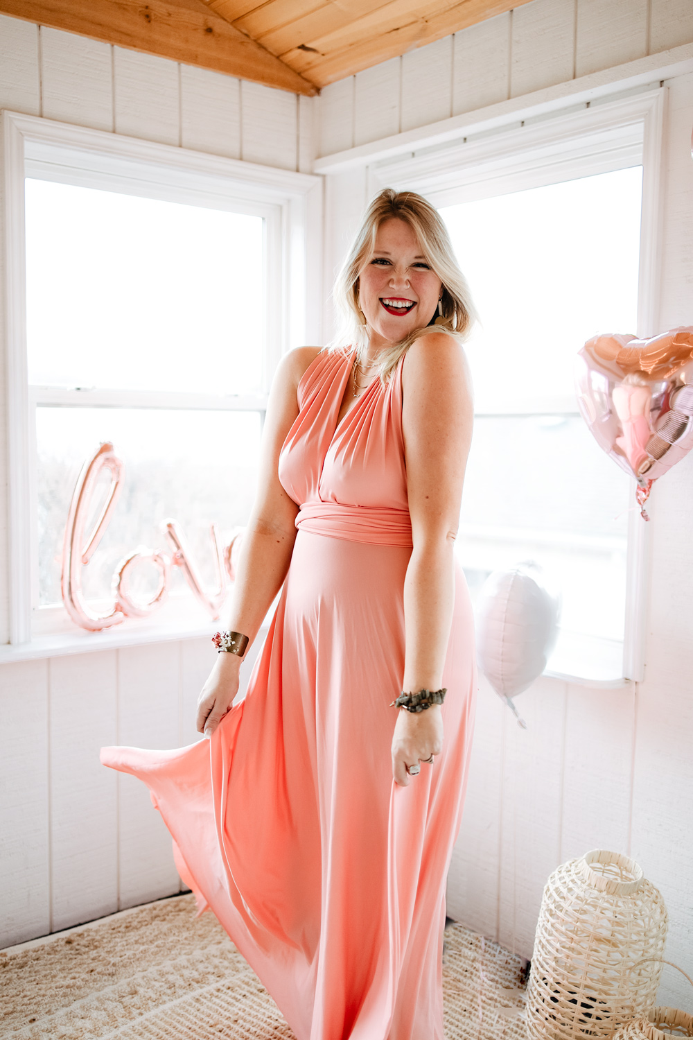 Galentine's Day Outfits Maxi Dress