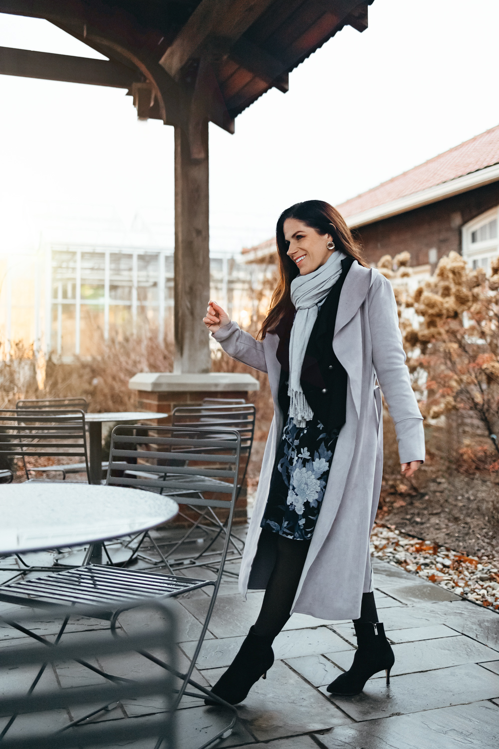 winter layering technique for dresses