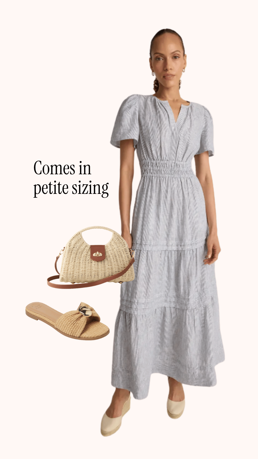 Travel Dresses for Petites Tiered Maxi